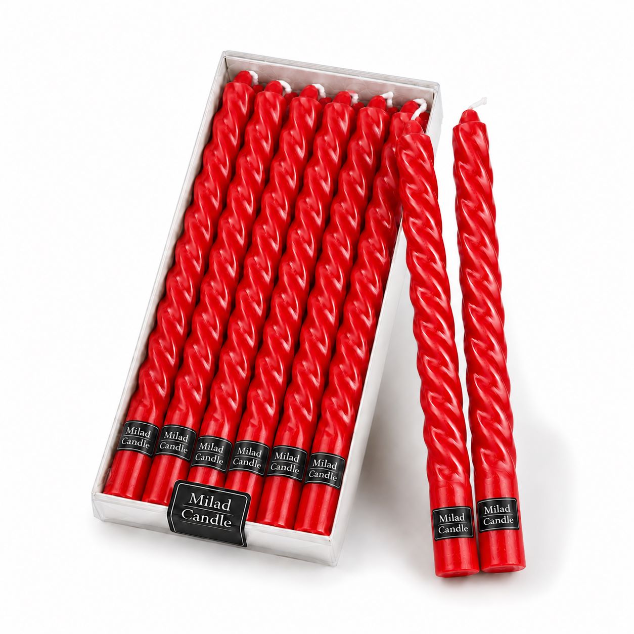 Red Spiral Candle – Milad Candle Red Spiral Candle – Milad Candle
