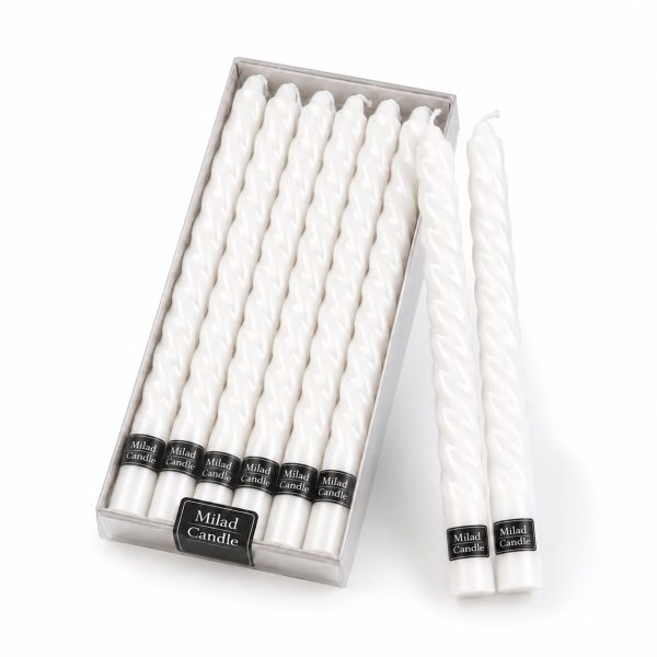 White Spiral Candle – Milad Candle