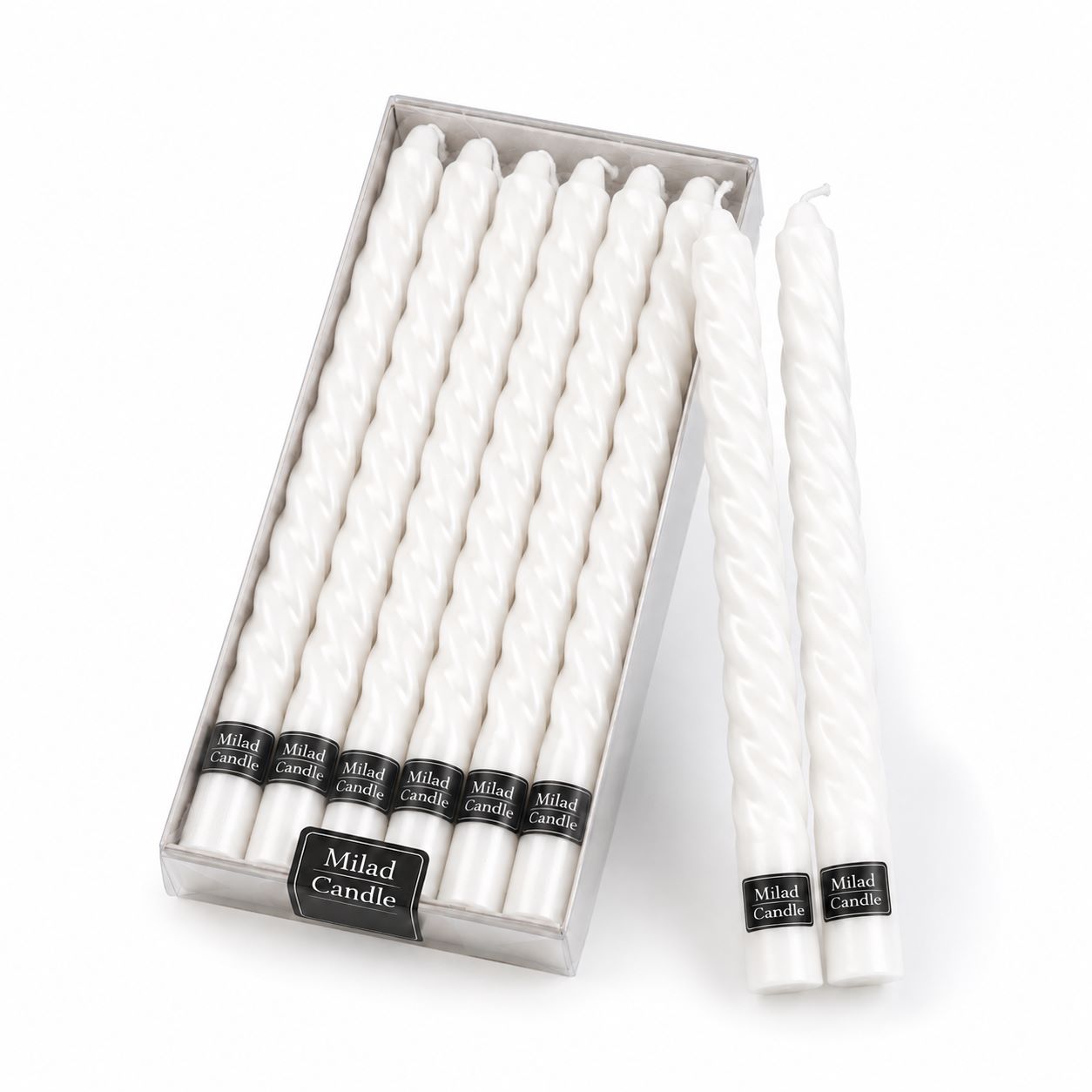 White Spiral Candle – Milad Candle White Spiral Candle – Milad Candle